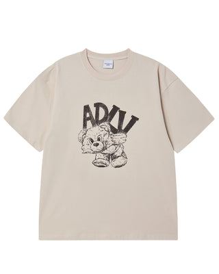 ADLV PIGGYBACK SHORT SLEEVE T-SHIRT ESSENTIAL BEIGE