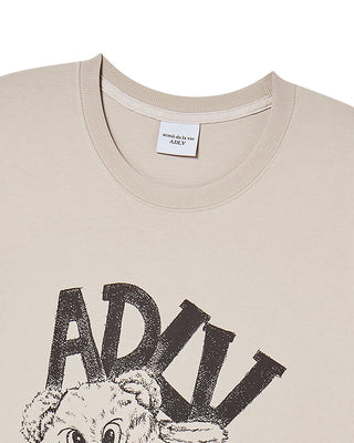 ADLV PIGGYBACK SHORT SLEEVE T-SHIRT ESSENTIAL BEIGE