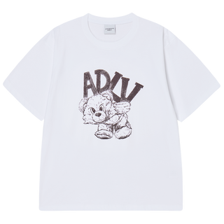 ADLV PIGGYBACK SHORT SLEEVE T-SHIRT WHITE
