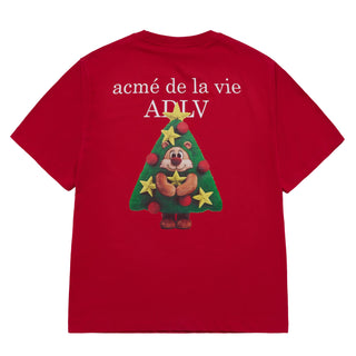 AC BEAR TREE SHORT SLEEVE T-SHIRT DARK RED