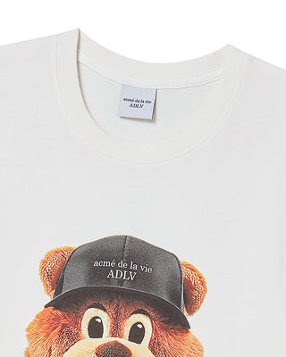 3D AC BEAR FACE SHORT SLEEVE T-SHIRT CREAM