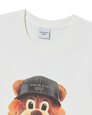 3D AC BEAR FACE SHORT SLEEVE T-SHIRT CREAM