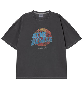 BASKET BALL PIGMENT SHORT SLEEVE T-SHIRT CHARCOAL