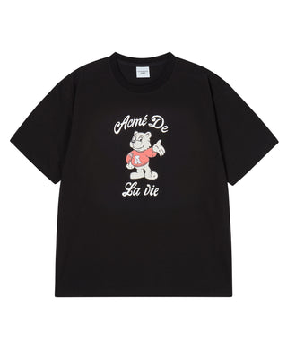 AC BEAR WELCOME SHORT SLEEVE T-SHIRT BLACK