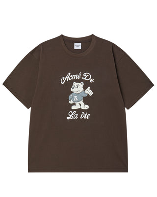 AC BEAR WELCOME SHORT SLEEVE T-SHIRT DARK BROWN