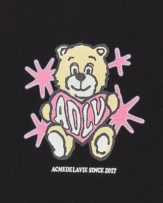 WOMAN AC BEAR HEART SHORT SLEEVE T-SHIRT BLACK