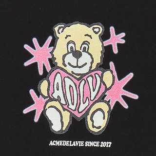 WOMAN AC BEAR HEART SHORT SLEEVE T-SHIRT BLACK