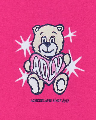WOMAN AC BEAR HEART SHORT SLEEVE T-SHIRT HOT PINK