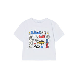 WOMAN NY IMAGE CROP SHORT SLEEVE T-SHIRT WHITE