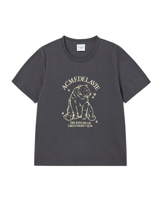 WOMAN POLAR BEAR SHORT SLEEVE T-SHIRT CHARCOAL