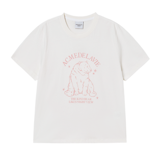 WOMAN POLAR BEAR SHORT SLEEVE T-SHIRT CREAM