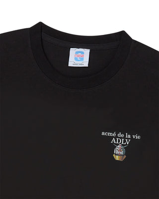 MOBILE SUIT GUNDAM BASIC LOGO SHORT SLEEVE T-SHIRT BLACK