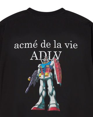 MOBILE SUIT GUNDAM BASIC LOGO SHORT SLEEVE T-SHIRT BLACK