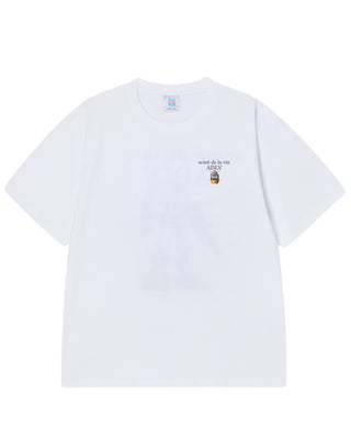 MOBILE SUIT GUNDAM BASIC LOGO SHORT SLEEVE T-SHIRT WHITE