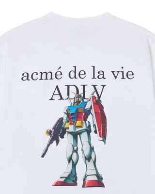 MOBILE SUIT GUNDAM BASIC LOGO SHORT SLEEVE T-SHIRT WHITE