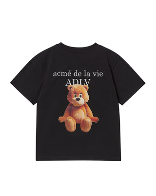 KIDS AC BEAR BASIC LOGO SHORT SLEEVE T-SHIRT BLACK