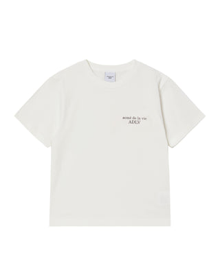 KIDS AC BEAR BASIC LOGO SHORT SLEEVE T-SHIRT CREAM