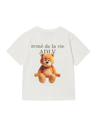 KIDS AC BEAR BASIC LOGO SHORT SLEEVE T-SHIRT CREAM