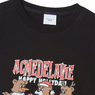 KIDS AC BEAR FRIEND X-MAS SHORT SLEEVE T-SHIRT BLACK