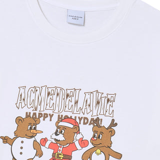 KIDS AC BEAR FRIEND X-MAS SHORT SLEEVE T-SHIRT WHITE