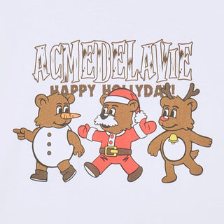 KIDS AC BEAR FRIEND X-MAS SHORT SLEEVE T-SHIRT WHITE