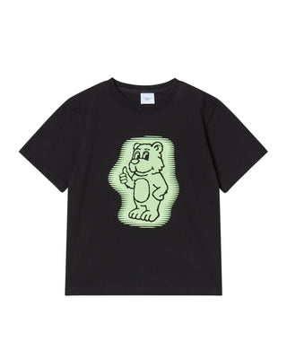 KIDS AC BEAR NEON SHORT SLEEVE T-SHIRT BLACK