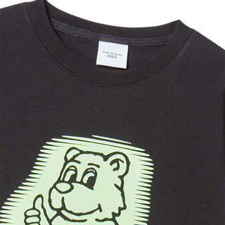 KIDS AC BEAR NEON SHORT SLEEVE T-SHIRT BLACK