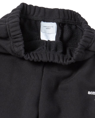 KIDS BORDER LINE BASIC LOGO LONG PANTS BLACK