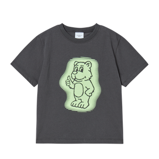 KIDS AC BEAR NEON SHORT SLEEVE T-SHIRT CHARCOAL