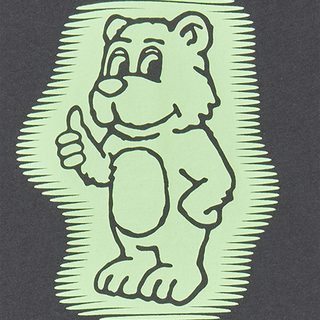 KIDS AC BEAR NEON SHORT SLEEVE T-SHIRT CHARCOAL