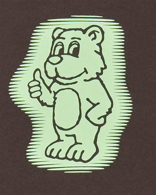 KIDS AC BEAR NEON SHORT SLEEVE T-SHIRT DARK BROWN