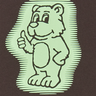 KIDS AC BEAR NEON SHORT SLEEVE T-SHIRT DARK BROWN