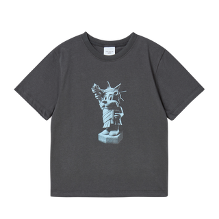 KIDS AC BEAR STATUE OF LIBERTY SHORT SLEEVE T-SHIRT CHARCOAL