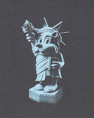 KIDS AC BEAR STATUE OF LIBERTY SHORT SLEEVE T-SHIRT CHARCOAL