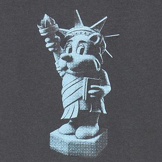 KIDS AC BEAR STATUE OF LIBERTY SHORT SLEEVE T-SHIRT CHARCOAL