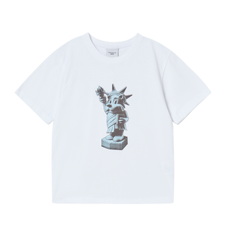 KIDS AC BEAR STATUE OF LIBERTY SHORT SLEEVE T-SHIRT WHITE