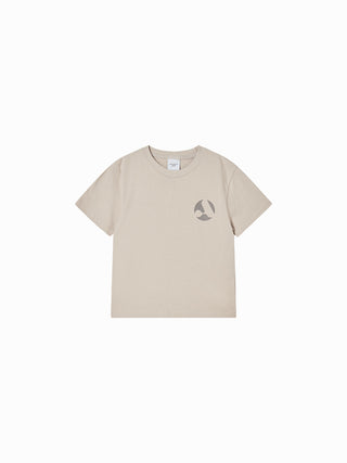 KIDS A SYMBOL CIRCLE SHORT SLEEVE T-SHIRT ESSENTIAL BEIGE