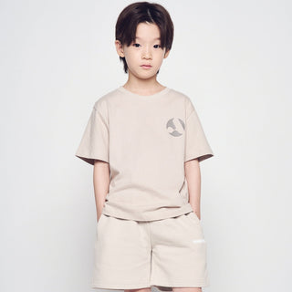 KIDS A SYMBOL CIRCLE SHORT SLEEVE T-SHIRT ESSENTIAL BEIGE