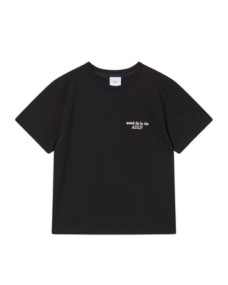 KIDS BORDER LINE BASIC LOGO SHORT SLEEVE T-SHIRT BLACK