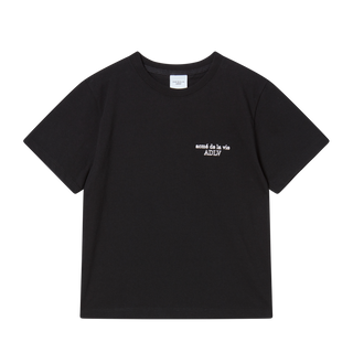 KIDS BORDER LINE BASIC LOGO SHORT SLEEVE T-SHIRT BLACK