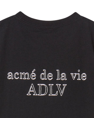 KIDS BORDER LINE BASIC LOGO SHORT SLEEVE T-SHIRT BLACK