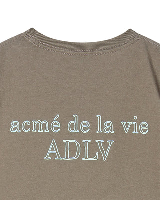 KIDS BORDER LINE BASIC LOGO SHORT SLEEVE T-SHIRT COCOA