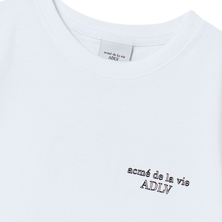 KIDS BORDER LINE BASIC LOGO SHORT SLEEVE T-SHIRT WHITE