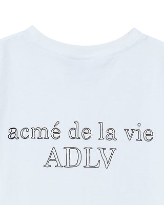 KIDS BORDER LINE BASIC LOGO SHORT SLEEVE T-SHIRT WHITE