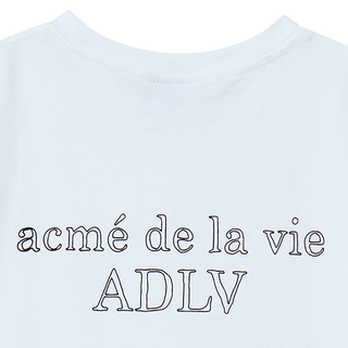 KIDS BORDER LINE BASIC LOGO SHORT SLEEVE T-SHIRT WHITE