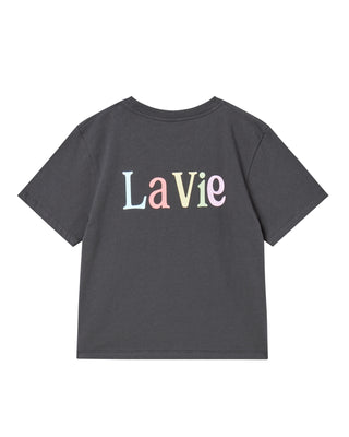 KIDS COLOR LOGO SHORT SLEEVE T-SHIRT CHARCOAL
