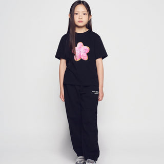 KIDS STAR DOUGHNUT SHORT SLEEVE T-SHIRT BLACK
