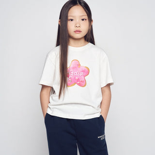 KIDS STAR DOUGHNUT SHORT SLEEVE T-SHIRT CREAM