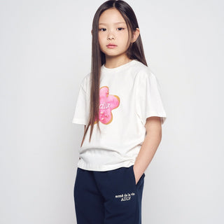 KIDS STAR DOUGHNUT SHORT SLEEVE T-SHIRT CREAM