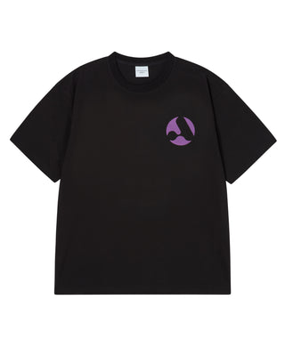 A SYMBOL CIRCLE SHORT SLEEVE T-SHIRT BLACK